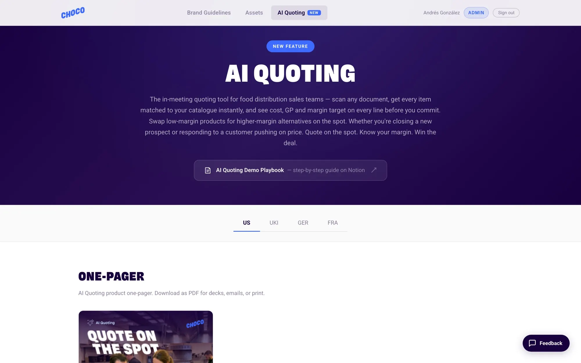 Launch kit for AI Quoting, localised per market.
